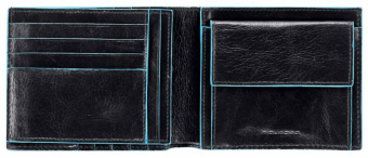 Кошелек мужской Piquadro Blue Square PU1240B2/N черный натур.кожа - купить недорого с доставкой в интернет-магазине