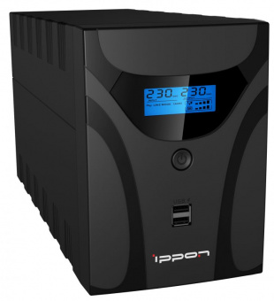 Источник бесперебойного питания Ippon Smart Power Pro II 1600 960Вт 1600ВА черный - купить недорого с доставкой в интернет-магазине