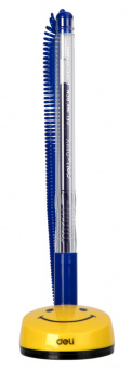 Ручка гелев. Deli E6793blue d=0.5мм син. черн. на подставке сменный стержень линия 0.35мм - купить недорого с доставкой в интернет-магазине