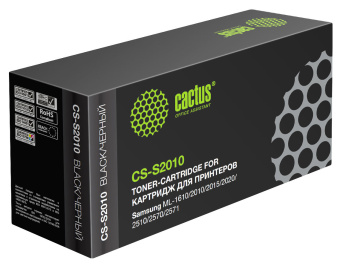 Картридж лазерный Cactus CS-S2010 ML-2010D3 черный (3000стр.) для Samsung ML-1610/2010/2015/2020/2510/2570/2571 - купить недорого с доставкой в интернет-магазине