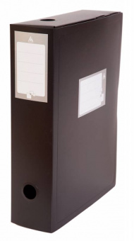 Короб архивный вырубная застежка Бюрократ -BA80/08BLCK пластик 0.8мм корешок 80мм 330х245мм черный - купить недорого с доставкой в интернет-магазине