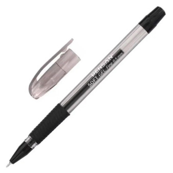 Ручка гелев. Pensan Soft Gel (2400) прозрачный d=0.5мм черн. черн. игловидный пиш. наконечник линия 0.4мм резин. манжета - купить недорого с доставкой в интернет-магазине