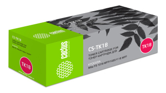 Картридж лазерный Cactus CS-TK18 TK-18 черный (7200стр.) для Kyocera Mita FS 1018/1020/1118 - купить недорого с доставкой в интернет-магазине