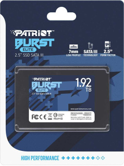 Накопитель SSD Patriot SATA III 1.92Tb PBE192TS25SSDR Burst Elite 2.5" - купить недорого с доставкой в интернет-магазине