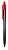 Ручка шариков. автоматическая Deli Arrow EQ01340 прозрачный/красный d=0.7мм красн. черн.