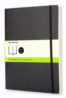Блокнот Moleskine CLASSIC SOFT QP623 XLarge 190х250мм 192стр. нелинованный мягкая обложка черный - купить недорого с доставкой в интернет-магазине