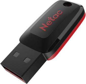 Флеш Диск Netac 64Gb U197 NT03U197N-064G-20BK USB2.0 черный/красный - купить недорого с доставкой в интернет-магазине