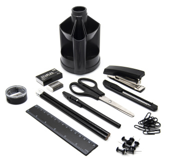 Настольный набор Silwerhof (14 предметов) пластик черный - купить недорого с доставкой в интернет-магазине