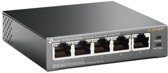 Коммутатор TP-Link TL-SF1005P 5x100Mb 4PoE 58W неуправляемый - купить недорого с доставкой в интернет-магазине