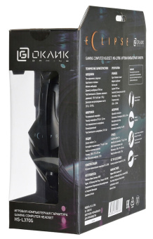 Наушники с микрофоном Оклик HS-L370G ECLIPSE черный 2м мониторные оголовье (1090730) - купить недорого с доставкой в интернет-магазине