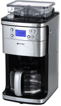 Кофеварка капельная Kitfort КТ-705 1000Вт серебристый - купить недорого с доставкой в интернет-магазине