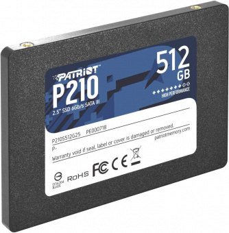 Накопитель SSD Patriot SATA III 512Gb P210S512G25 P210 2.5" - купить недорого с доставкой в интернет-магазине