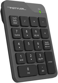 Числовой блок A4Tech FGK21C серый USB беспроводная slim для ноутбука - купить недорого с доставкой в интернет-магазине