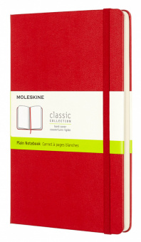 Блокнот Moleskine CLASSIC QP062R Large 130х210мм 240стр. нелинованный твердая обложка красный - купить недорого с доставкой в интернет-магазине