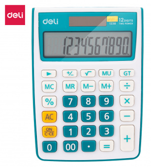 Калькулятор настольный Deli E1238/BLUE синий 12-разр. - купить недорого с доставкой в интернет-магазине