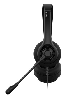 Наушники с микрофоном A4Tech HS-8i черный 1.8м накладные оголовье - купить недорого с доставкой в интернет-магазине