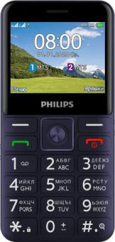 Мобильный телефон Philips E207 Xenium 32Mb синий моноблок 2Sim 2.31" 240x320 Nucleus 0.08Mpix GSM900/1800 FM microSD max32Gb - купить недорого с доставкой в интернет-магазине