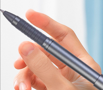 Ручка гелев. Deli S26-A ассорти d=0.7мм черн. черн. резин. манжета - купить недорого с доставкой в интернет-магазине