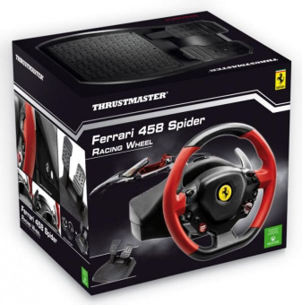 Руль ThrustMaster Ferarri 458 12кноп. (с педалями) черный/красный - купить недорого с доставкой в интернет-магазине