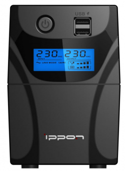 Источник бесперебойного питания Ippon Back Power Pro II 700 420Вт 700ВА черный - купить недорого с доставкой в интернет-магазине
