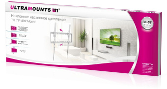 Кронштейн для телевизора Ultramounts UM 832TW белый 32"-55" макс.35кг настенный наклон - купить недорого с доставкой в интернет-магазине