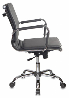 Кресло руководителя Бюрократ CH-993-Low серый эко.кожа низк.спин. крестов. металл хром - купить недорого с доставкой в интернет-магазине