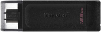 Флеш Диск Kingston 128Gb DataTraveler 70 Type-C DT70/128GB USB3.2 черный - купить недорого с доставкой в интернет-магазине