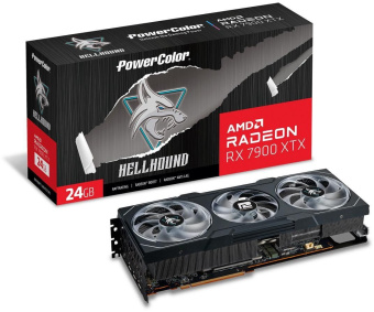 Видеокарта PowerColor PCI-E 4.0 RX7900XTX 24G-L/OC AMD Radeon RX 7900XTX 24Gb 384bit GDDR6 2525/20000 HDMIx1 DPx3 HDCP Ret - купить недорого с доставкой в интернет-магазине