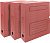 Короб архивный Silwerhof микрогофрокартон корешок 75мм A4 красный (упак.:3шт)