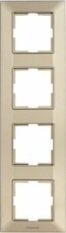 Рамка Panasonic Arkedia Slim WNTF08142BR-RU 4x вертикальный монтаж пластик бронза (упак.:1шт) - купить недорого с доставкой в интернет-магазине