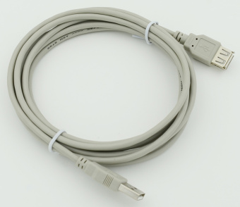 Кабель USB A(m) USB A(f) 3м серый - купить недорого с доставкой в интернет-магазине
