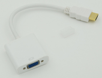 Переходник HDMI (m) VGA (f) 0.1м белый - купить недорого с доставкой в интернет-магазине