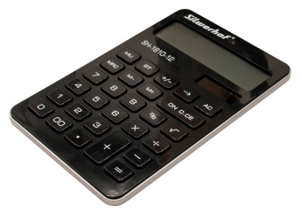 Калькулятор настольный Silwerhof SH-1810-12 черный 12-разр. - купить недорого с доставкой в интернет-магазине