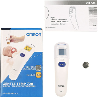 Термометр инфракрасный Omron MC-720-E белый - купить недорого с доставкой в интернет-магазине