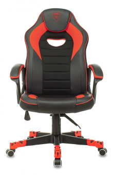 Кресло игровое Zombie GAME 16 черный/красный эко.кожа/ткань крестов. пластик - купить недорого с доставкой в интернет-магазине