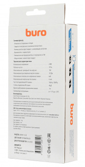 Сетевой фильтр Buro 800SH-1.8-B 1.8м (8 розеток) черный (коробка) - купить недорого с доставкой в интернет-магазине