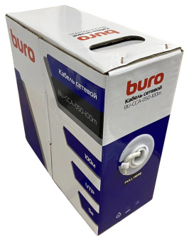 Кабель сетевой Buro BU-CCA-050-100m UTP 4 пары cat5E solid 0.51мм CCA 100м серый - купить недорого с доставкой в интернет-магазине