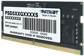 Память DDR5 16Gb 4800MHz Patriot PSD516G480081S RTL PC5-38400 CL40 SO-DIMM 260-pin 1.1В dual rank - купить недорого с доставкой в интернет-магазине