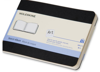 Блокнот для рисования Moleskine ART CAHIER SKETCH ALBUM ARTSKA2 Pocket 90x140мм обложка картон 88стр. черный - купить недорого с доставкой в интернет-магазине