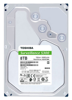 Жесткий диск Toshiba Original SATA-III 8Tb HDWT380UZSVA Surveillance S300 Pro (7200rpm) 256Mb 3.5" - купить недорого с доставкой в интернет-магазине
