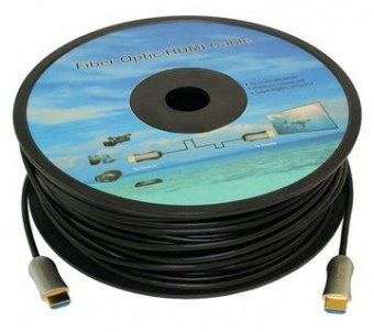 Кабель аудио-видео Fiber Optic HDMI (m)/HDMI (m) 25м. Позолоченные контакты черный - купить недорого с доставкой в интернет-магазине
