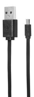 Кабель SunWind USB (m)-micro USB (m) 1м черный плоский - купить недорого с доставкой в интернет-магазине