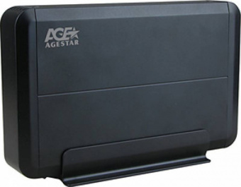 Внешний корпус для HDD AgeStar 3UB3O8 SATA USB3.0 пластик/алюминий черный 3.5" - купить недорого с доставкой в интернет-магазине