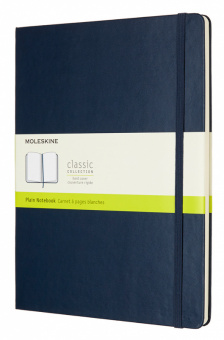 Блокнот Moleskine CLASSIC QP092B20 XLarge 190х250мм 192стр. нелинованный твердая обложка синий - купить недорого с доставкой в интернет-магазине