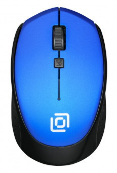 Мышь Оклик 488MW черный/синий оптическая (1600dpi) беспроводная USB для ноутбука (4but) - купить недорого с доставкой в интернет-магазине