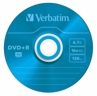 Диск DVD+R Verbatim 4.7Gb 16x Slim case (5шт) Color (43556) - купить недорого с доставкой в интернет-магазине
