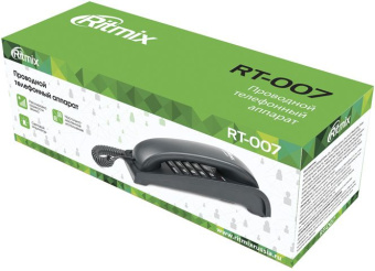 Телефон проводной Ritmix RT-007 черный - купить недорого с доставкой в интернет-магазине