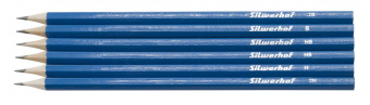 Набор карандашей ч/г Silwerhof Zeichner 125041-00 2мм 2H-2B шестигран. дерево синий пакет европод. (6шт) - купить недорого с доставкой в интернет-магазине