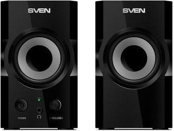 Колонки Sven SPS-606 2.0 черный 6Вт - купить недорого с доставкой в интернет-магазине