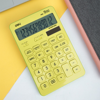 Калькулятор настольный Deli Touch EM01551 желтый 12-разр. - купить недорого с доставкой в интернет-магазине